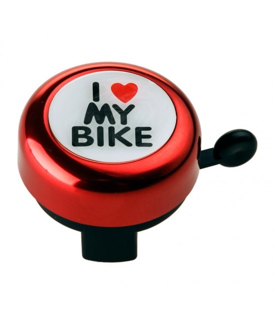 Звънец RideFit I Love My Bike Alu Color